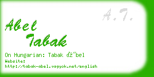 abel tabak business card